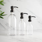 Clear Plastic Dispenser Bottle With Black/Copper Pump - Namie Home