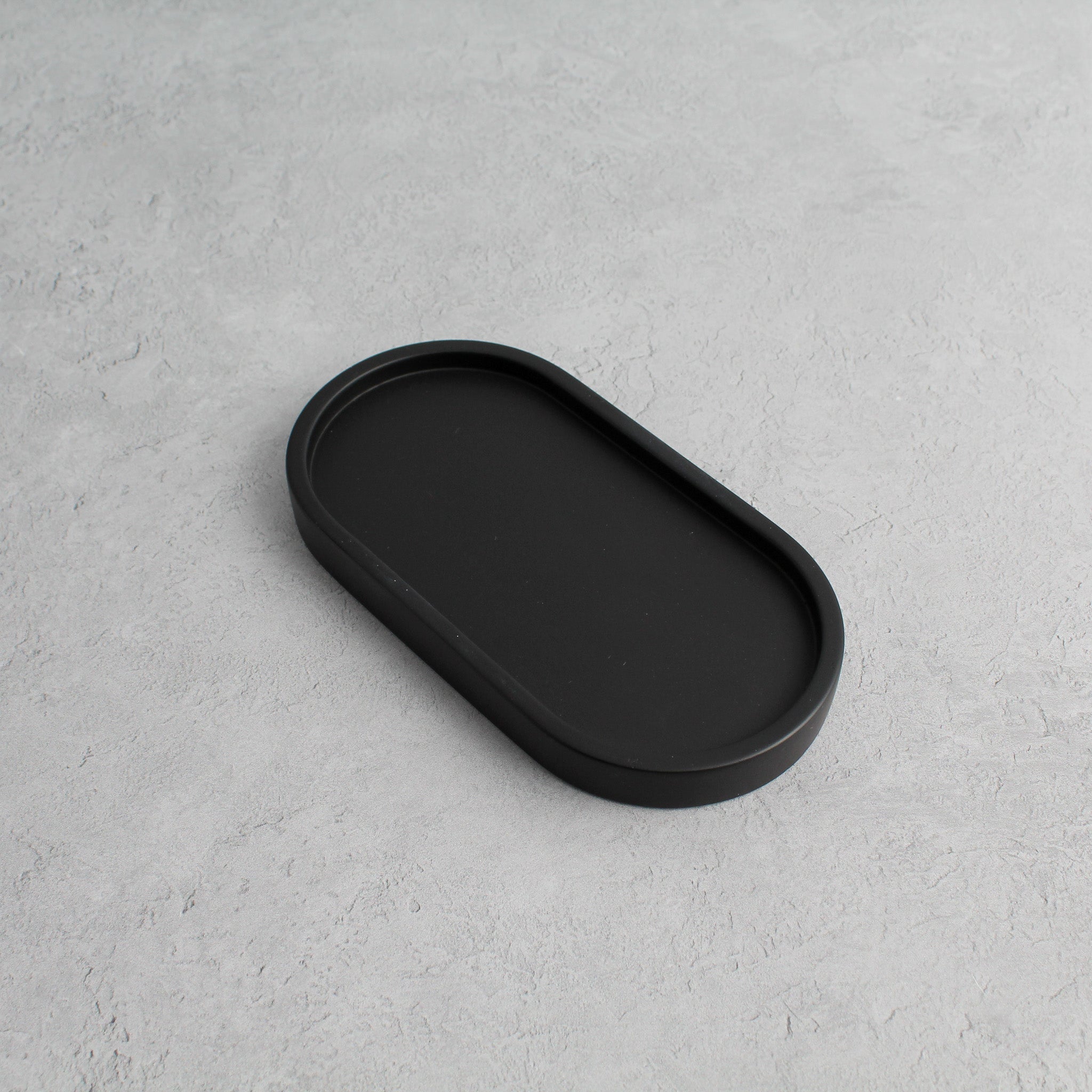 Black Concrete Stone Double Tray - Namie Home