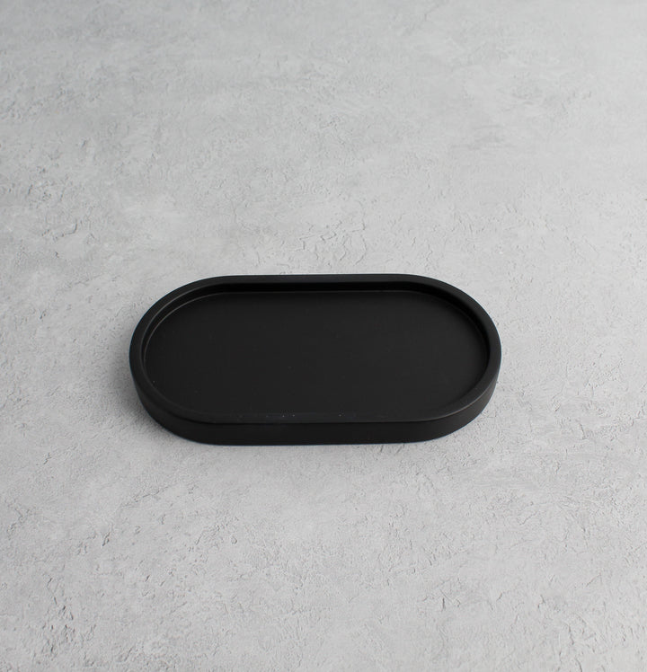 Black Tray & Matte Black Dispenser Double Set