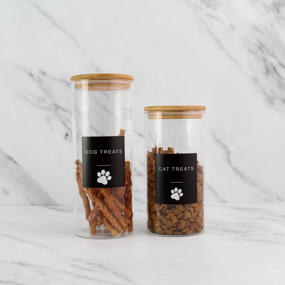 Pet Treat Jar With Bamboo Lid