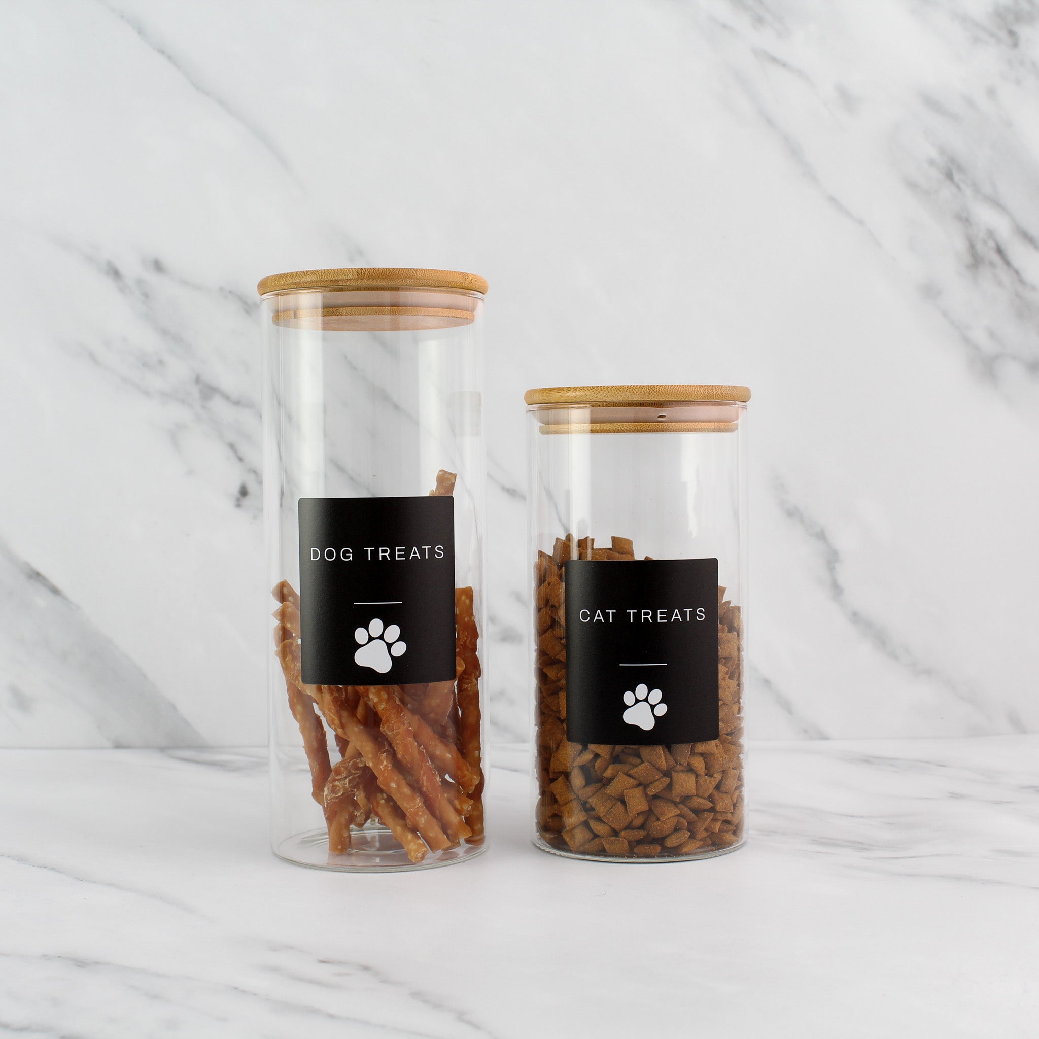 Pet Treat Jar With Bamboo Lid - Namie Home