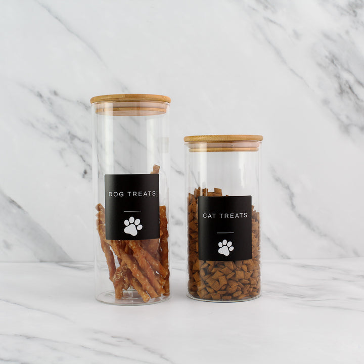 Pet Treat Jar With Bamboo Lid