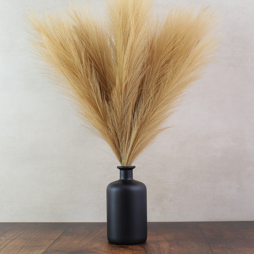 56cm Pampas & Glass Vase