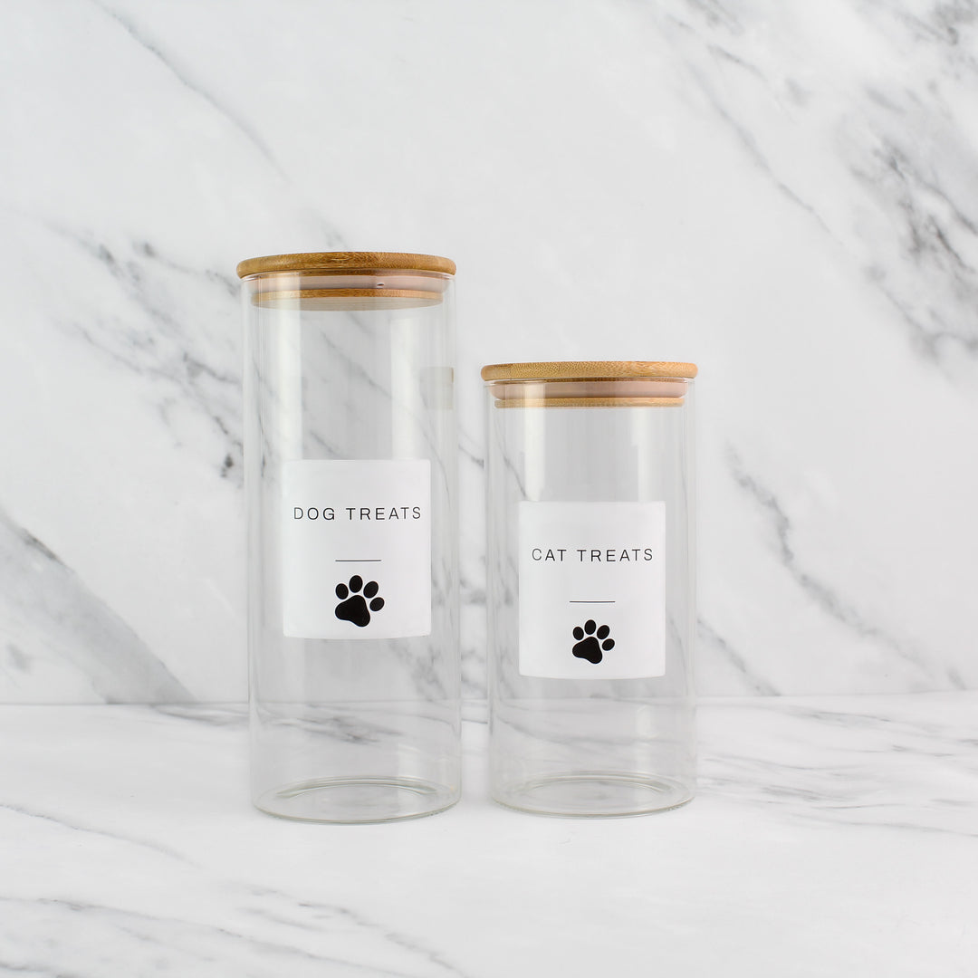 Pet Treat Jar With Bamboo Lid