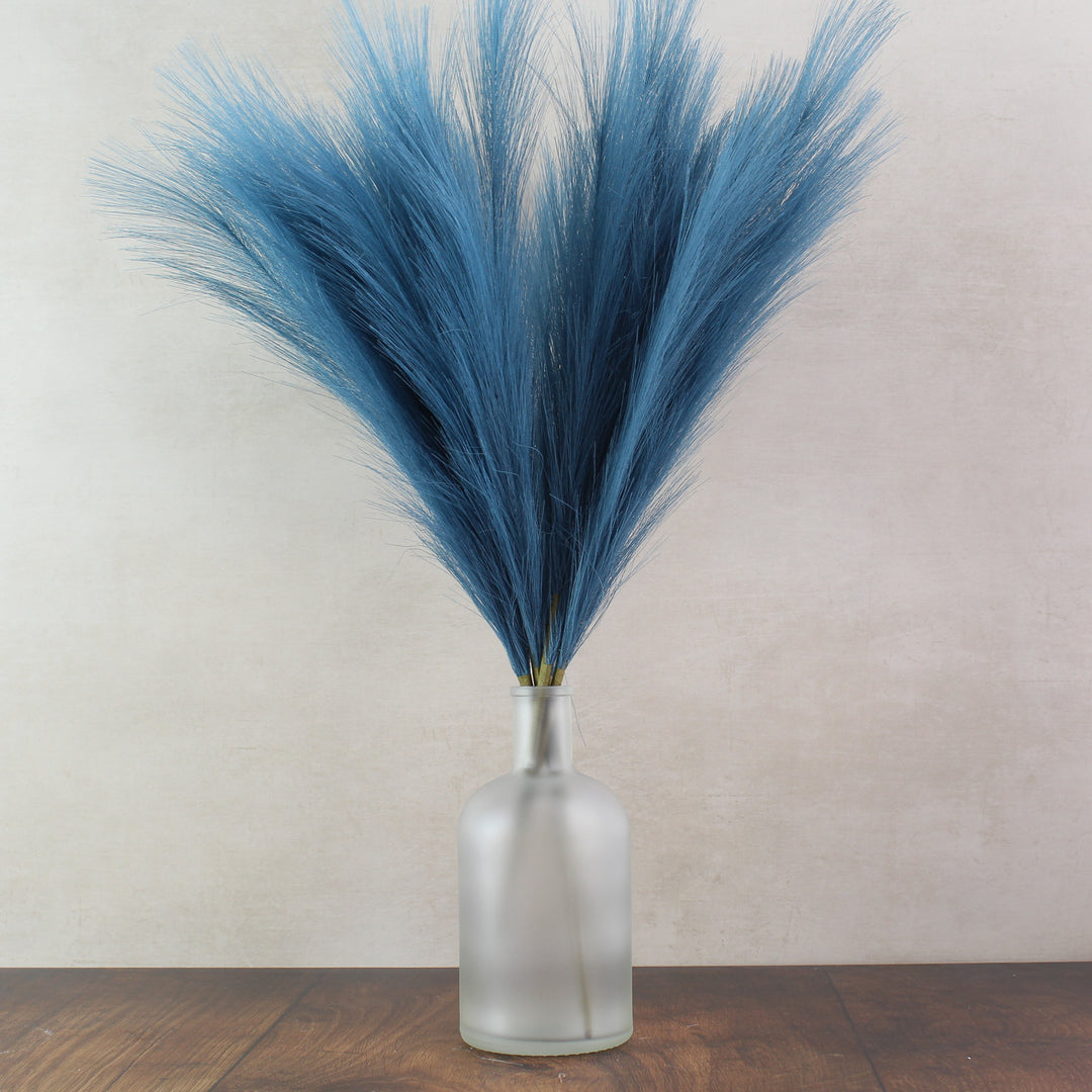 60cm Pampas & Glass Vase