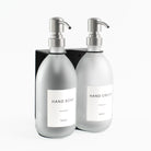 Black Wall Bracket & Frosted White Glass Dispenser Set - Namie Home