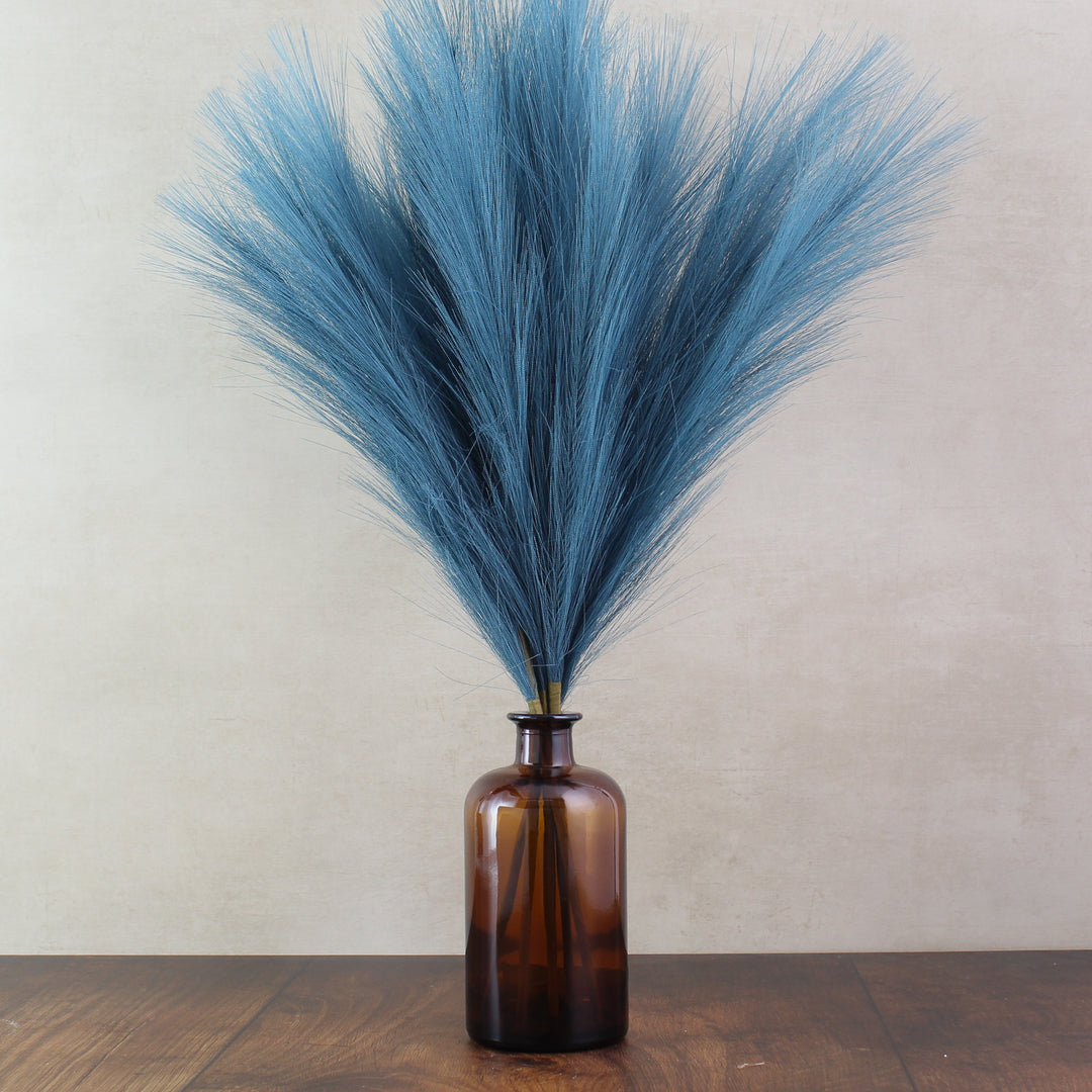 56cm Pampas & Glass Vase