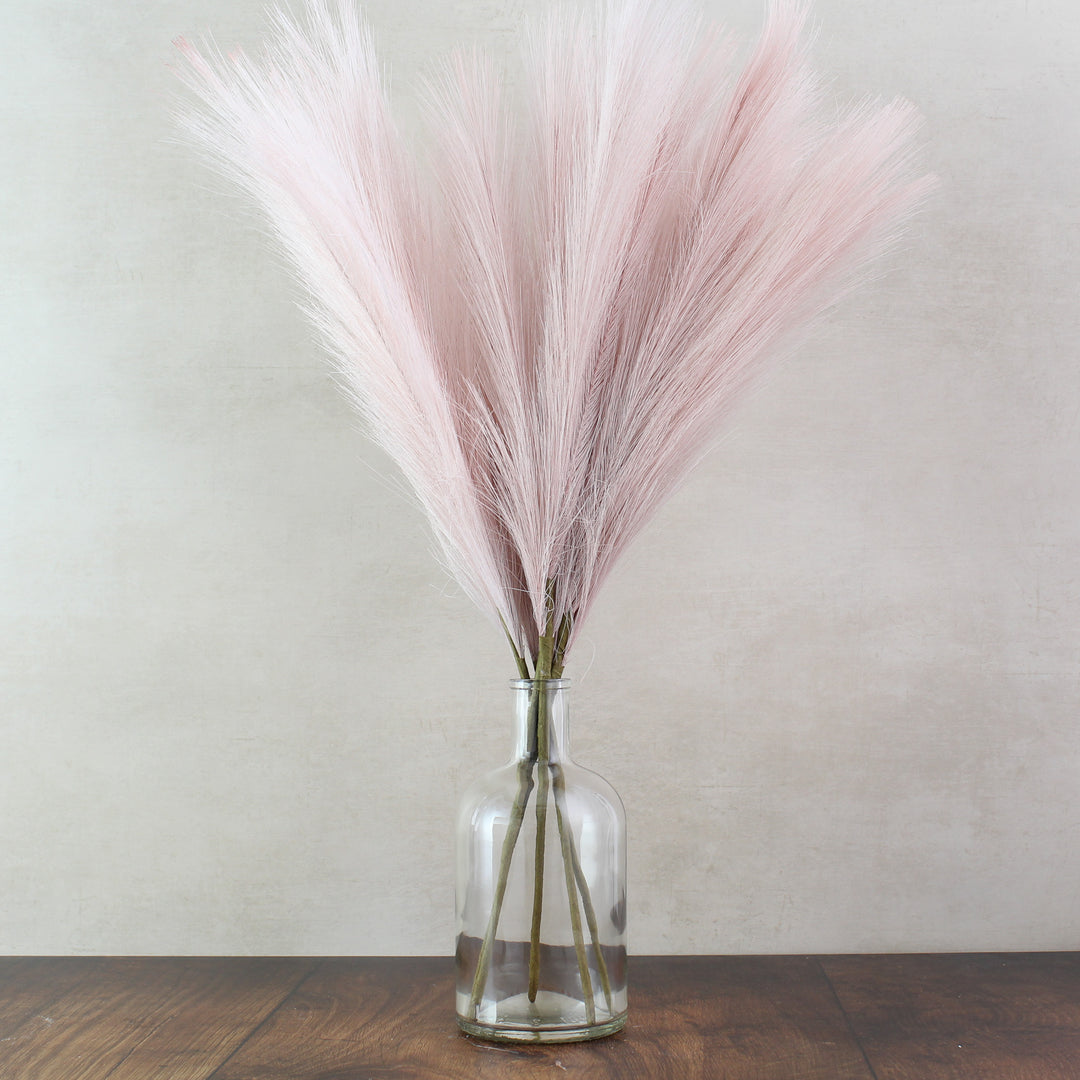 60cm Pampas & Glass Vase