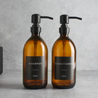 Shampoo & Conditioner Amber Glass Set - Namie Home