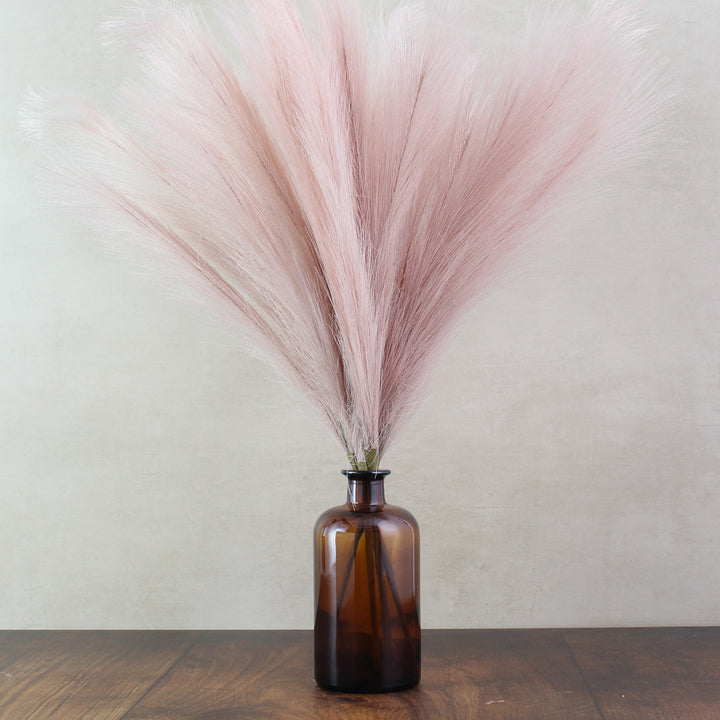 56cm Pampas & Glass Vase