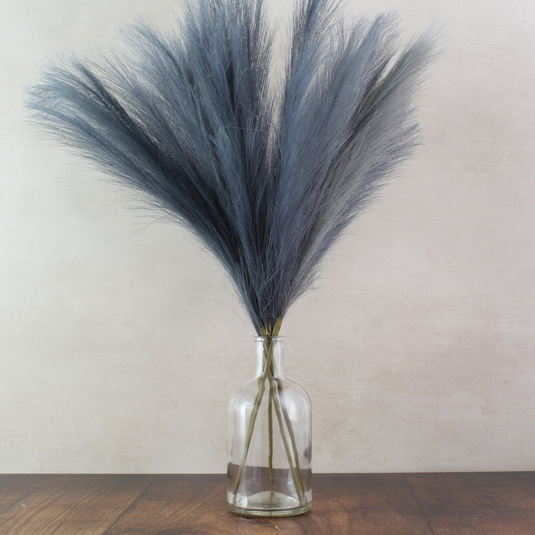 60cm Pampas & Glass Vase