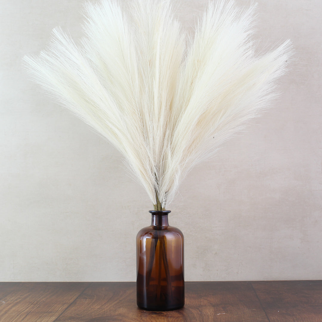 56cm Pampas & Glass Vase