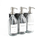 Body Wash, Shampoo & Conditioner Clear Glass Set - Namie Home