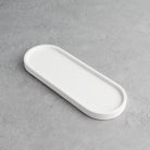 White Concrete Stone Triple Tray - Namie Home