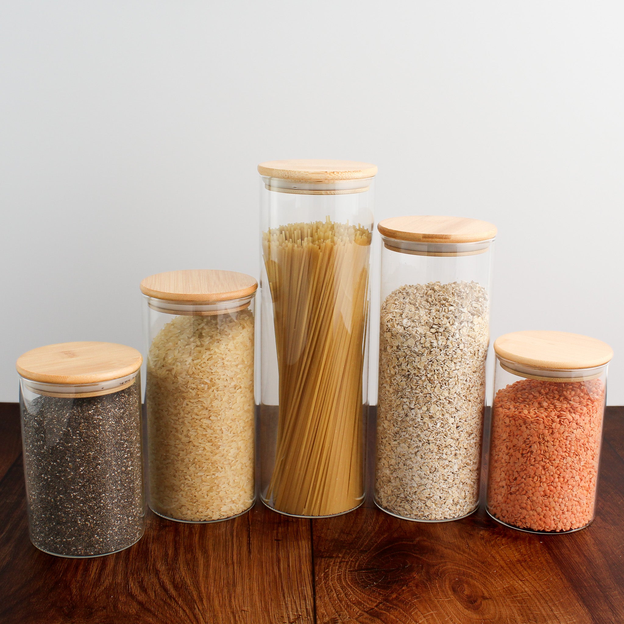 Glass Storage Jar With Bamboo Lid - Namie Home