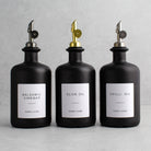 Olive Oil & Balsamic Vinegar Set - Matte Black Glass Bottle - Namie Home