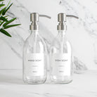 Hand Soap & Dish Soap Clear Glass Set - Namie Home