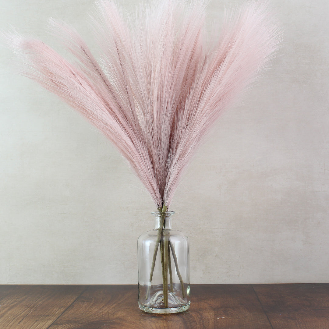 56cm Pampas & Glass Vase