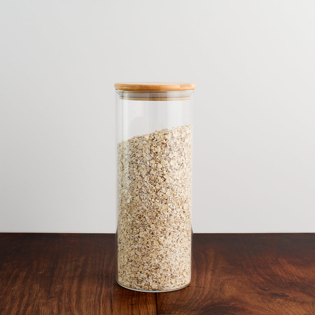 Glass Storage Jar With Bamboo Lid