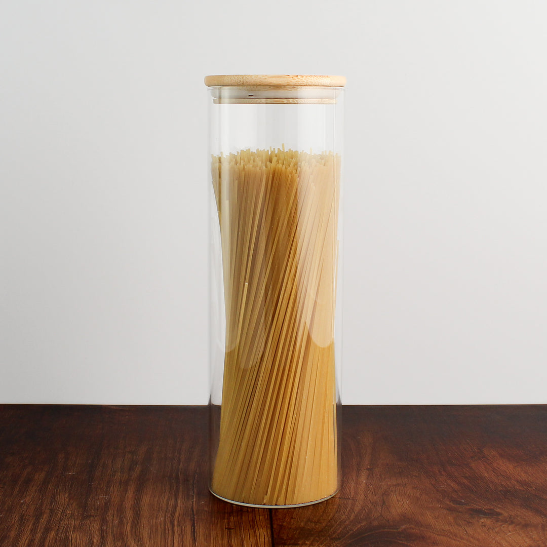 Glass Storage Jar With Bamboo Lid