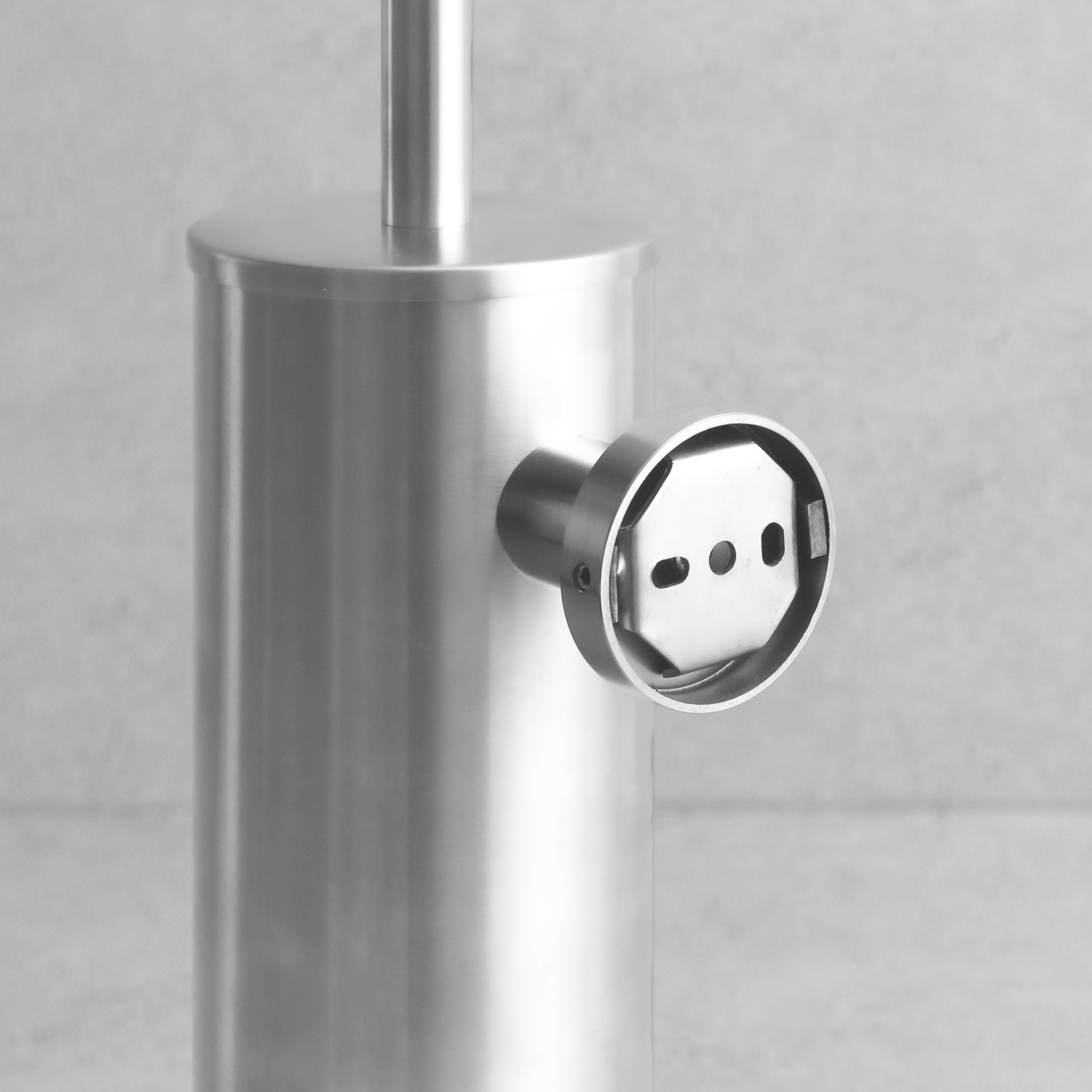 Brushed Silver Toilet Brush & Holder - Namie Home