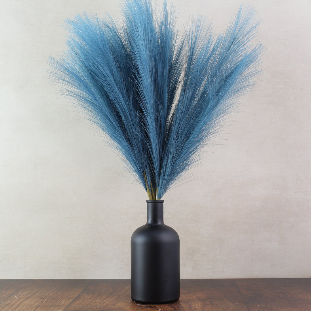 60cm Pampas & Glass Vase