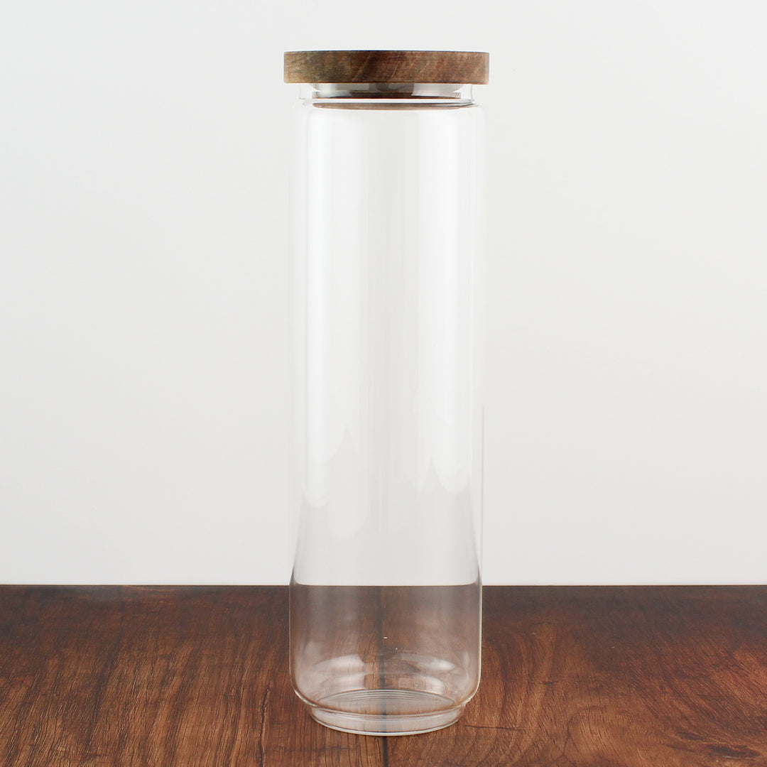 Glass Storage Jar With Acacia Lid