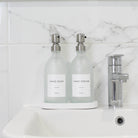 White Tray & Frosted White Dispenser Double Set - Namie Home