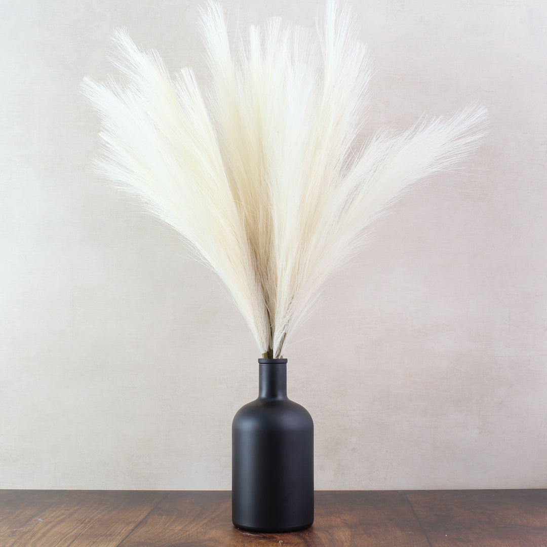 60cm Pampas & Glass Vase