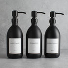 Body Wash, Shampoo & Conditioner Matte Black Glass Set - Namie Home