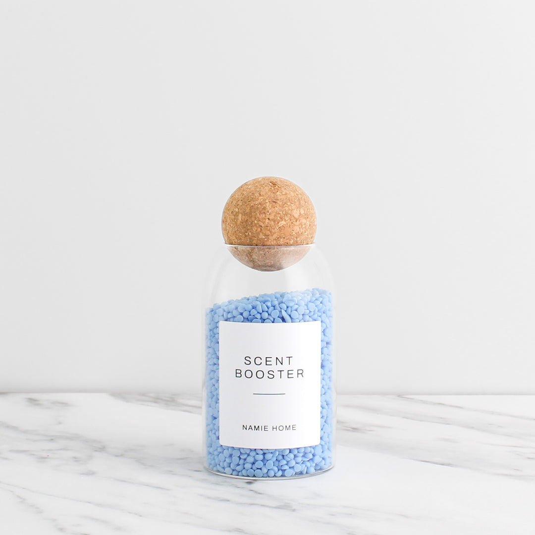 Glass Cork Ball Storage Jar For Laundry