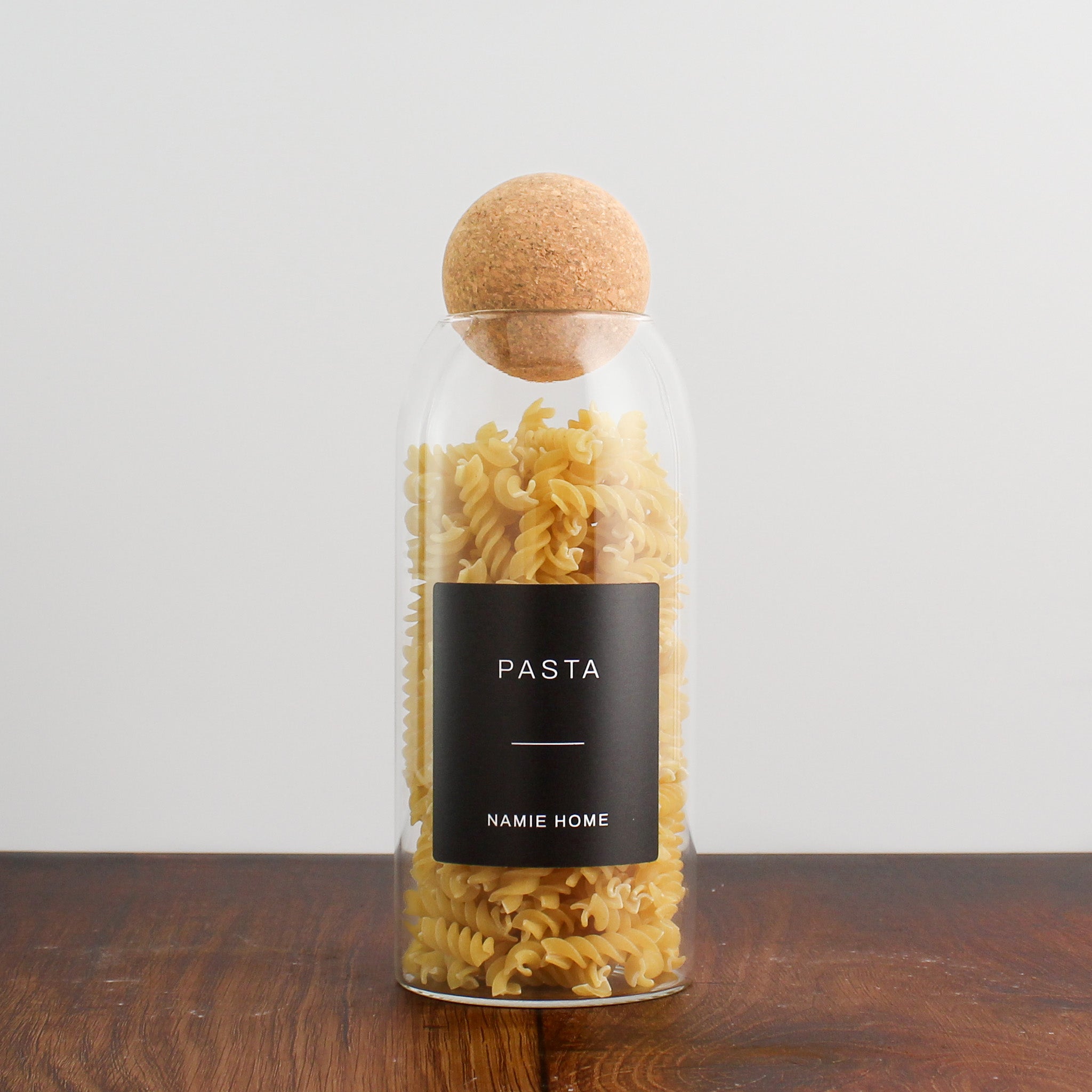 Glass Cork Ball Storage Jar For Pantry - Namie Home