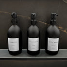 Body Wash, Shampoo & Conditioner Matte Black Glass Set - Namie Home