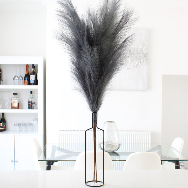 110cm Pampas & Iron Vase