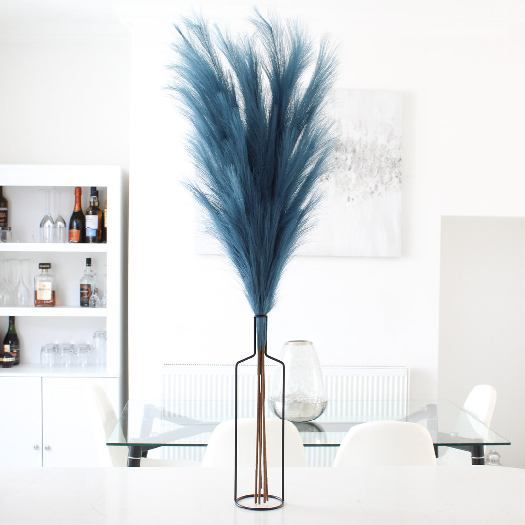 110cm Pampas & Iron Vase