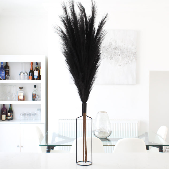 110cm Pampas & Iron Vase