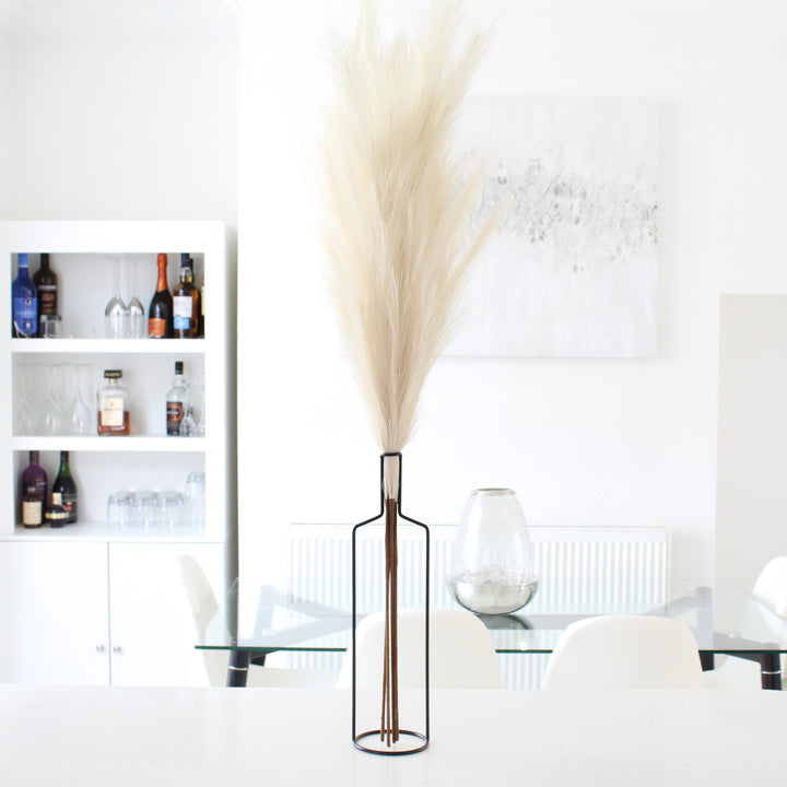 110cm Pampas & Iron Vase