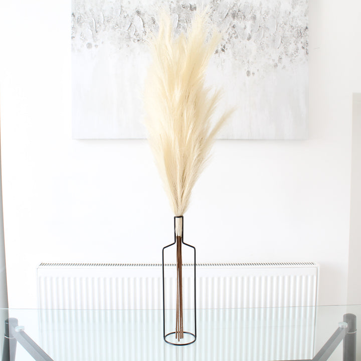 110cm Pampas & Iron Vase