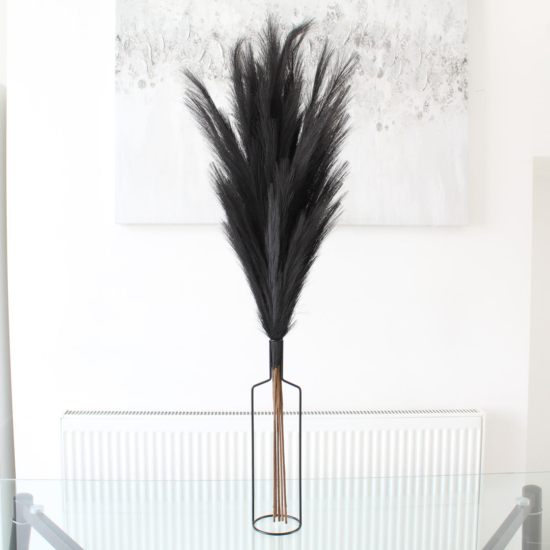 110cm Pampas & Iron Vase