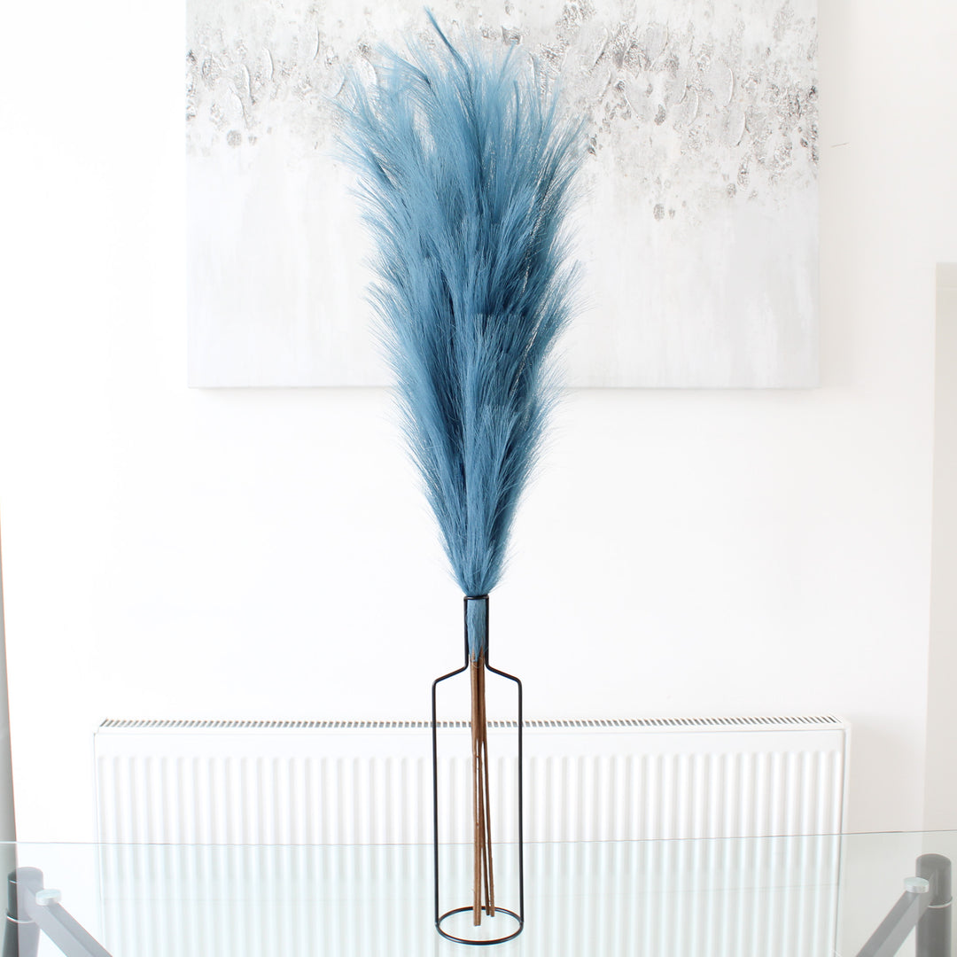 110cm Pampas & Iron Vase