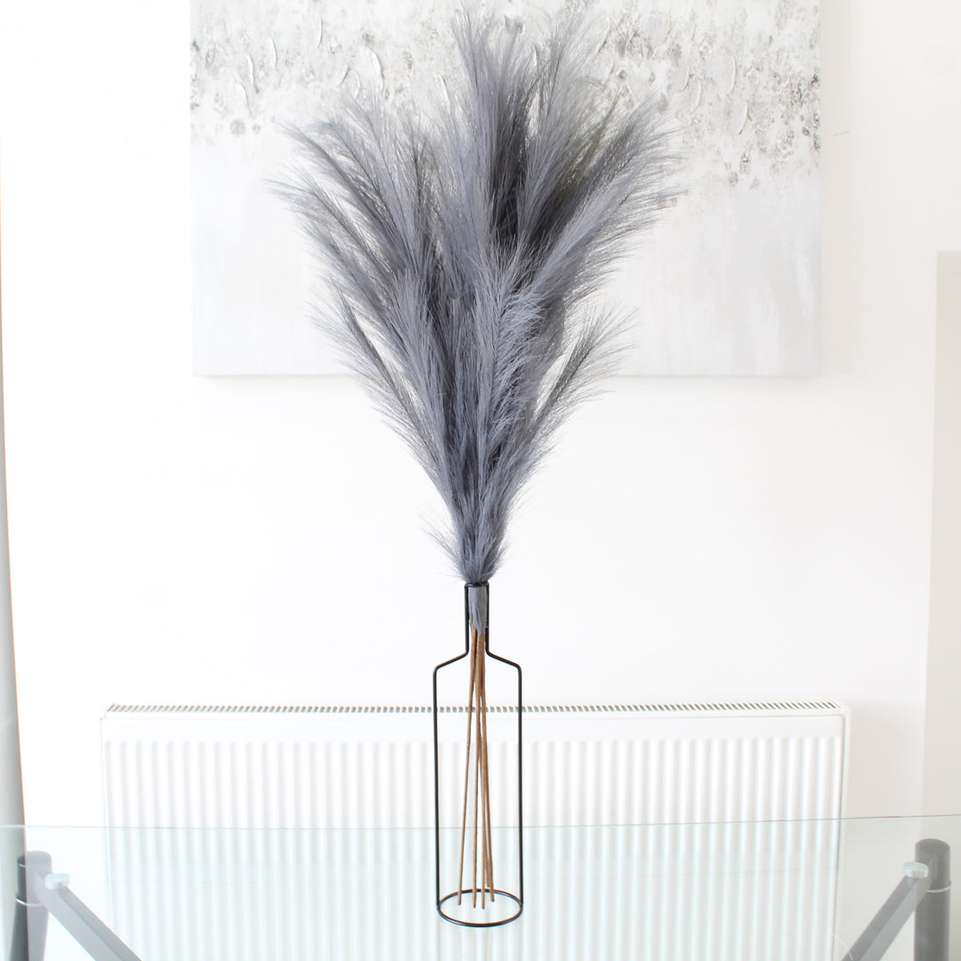 110cm Pampas & Iron Vase