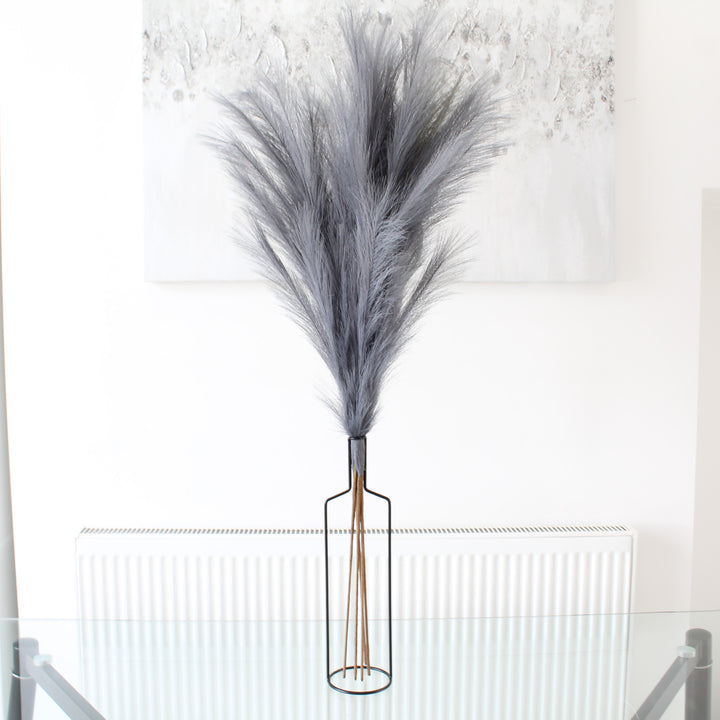 110cm Pampas & Iron Vase