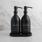 Hand Soap & Hand Cream Matte Black Glass Set - Namie Home