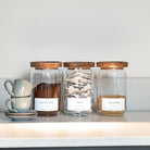 Tea Coffee Sugar Storage Jar Set With Acacia Lids - Namie Home