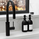 Hand Soap & Dish Soap Matte Black Glass Set - Namie Home