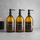 Body Wash, Shampoo & Conditioner Amber Glass Set - Namie Home