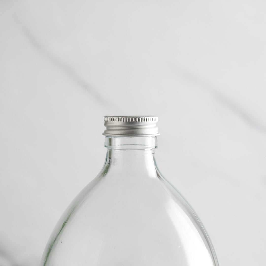 Clear Glass Bottle With Screw Cap - Namie Home