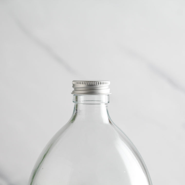 Clear Glass Bottle With Screw Cap - Namie Home