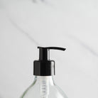 Clear Glass Dispenser Bottle With Black Pump - Namie Home