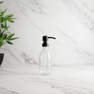 Clear Glass Dispenser Bottle With Black/Copper Pump - Namie Home